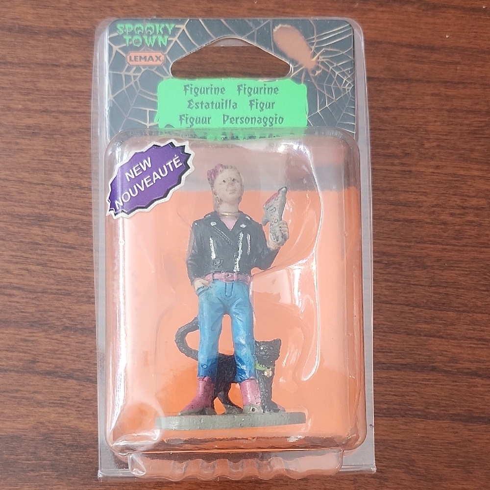 Lemax Spooky Town Figurine with Black and Blue Outfit
